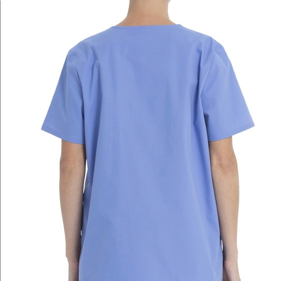 Scrub Star Unisex V Neck Top Size Medium Blue Core essentials Collection New - Picture 7 of 8